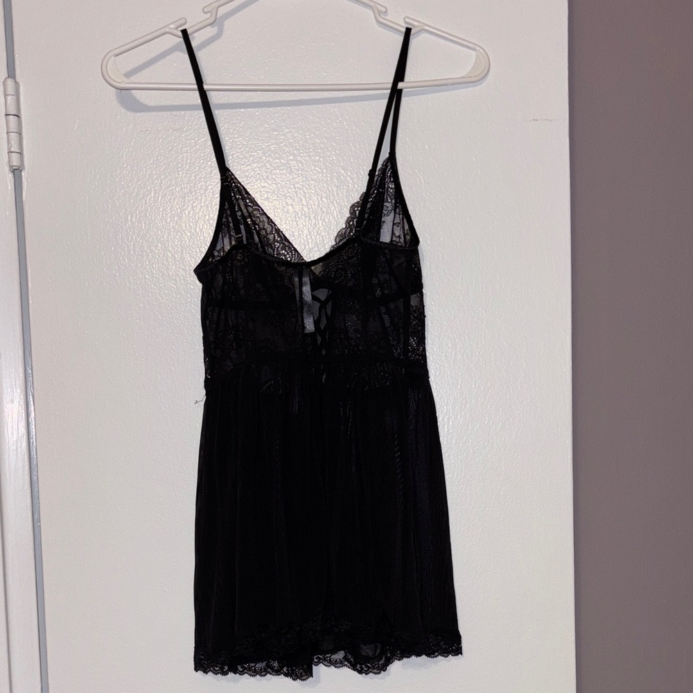 NWT Adore Me Black Lace babydoll top Size M - Picture 3 of 4
